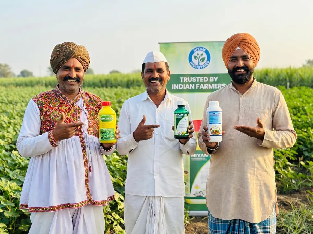 Indian farmers using Niyam Industries products